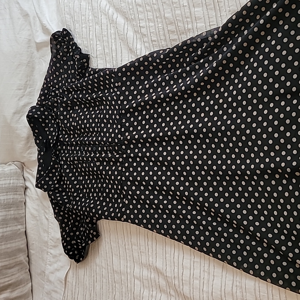 Polka dot collared dress